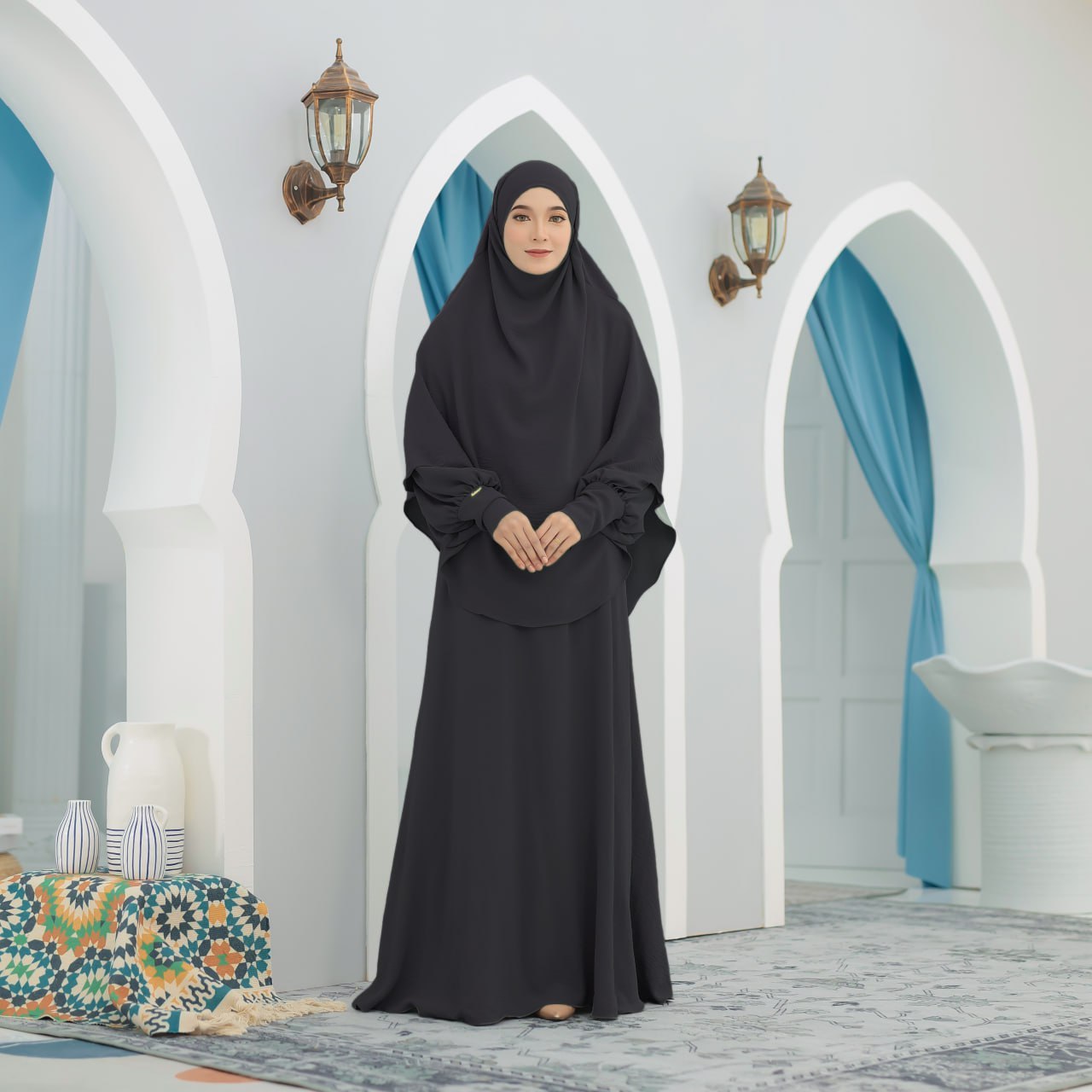 Jubah Hayfaa (Free Khimar & Purdah)