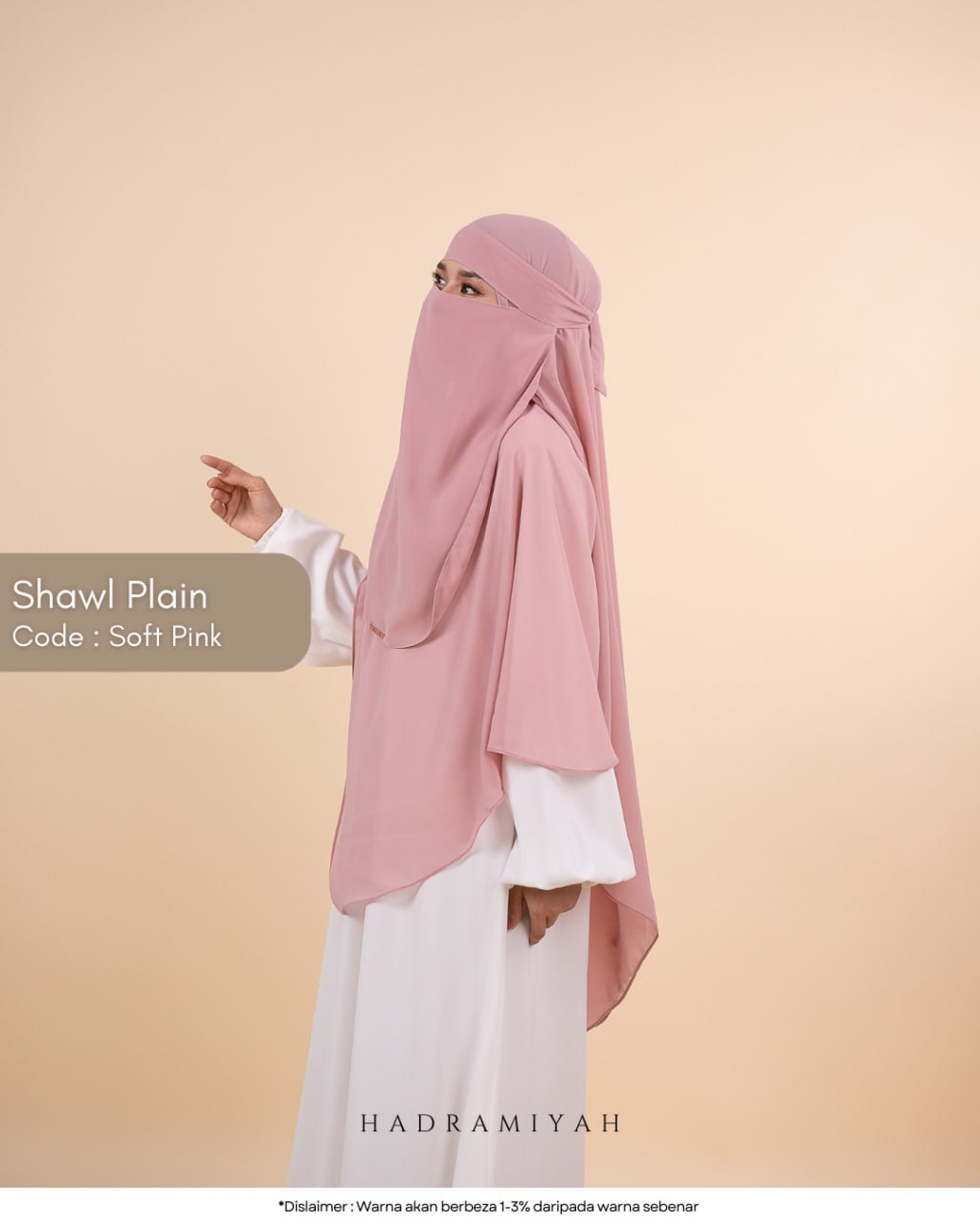 Shawl Plain Termasuk Niqab 1 Layer