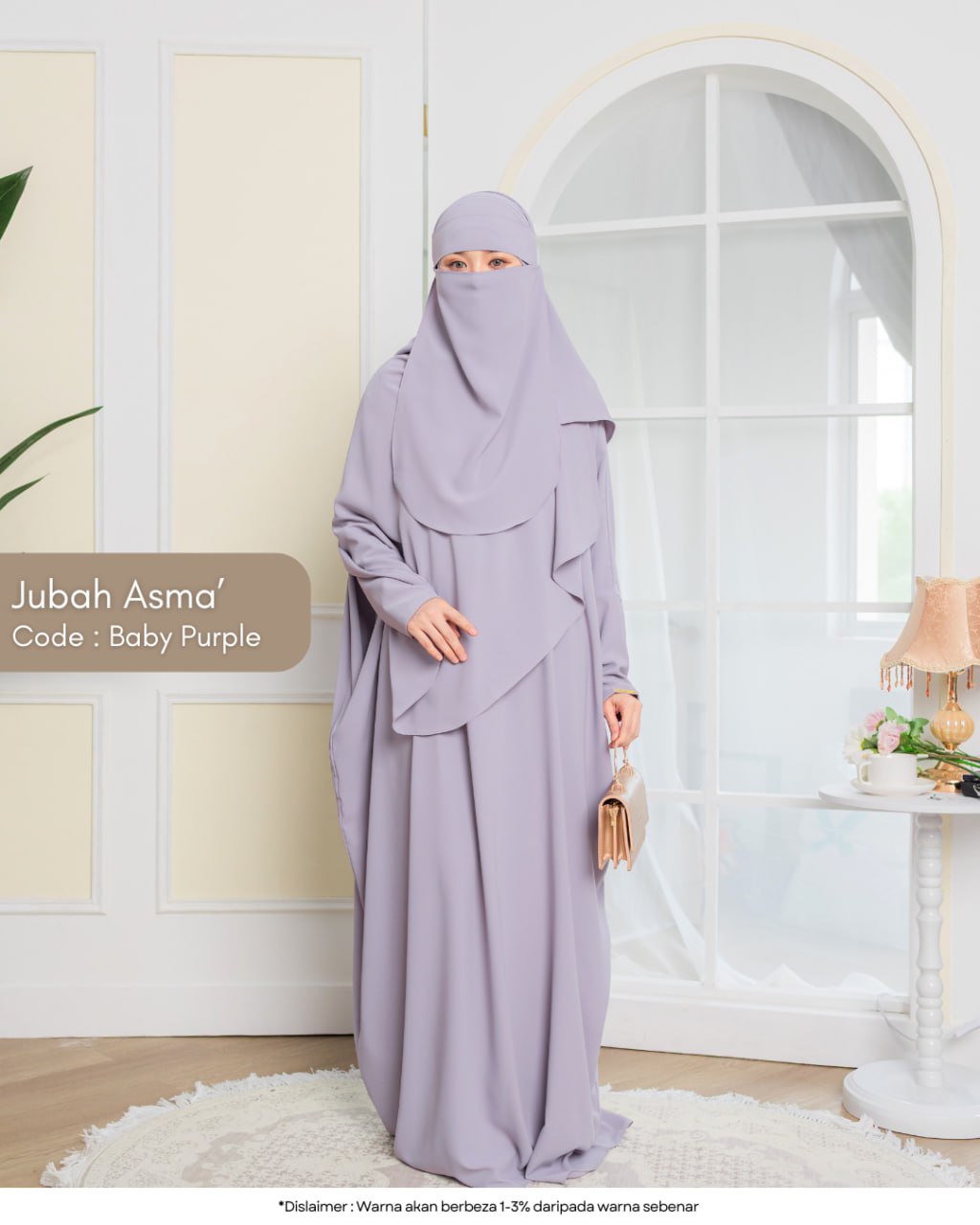 Jubah Asma' (Free Instant Khimar Shawl & Free Niqab)