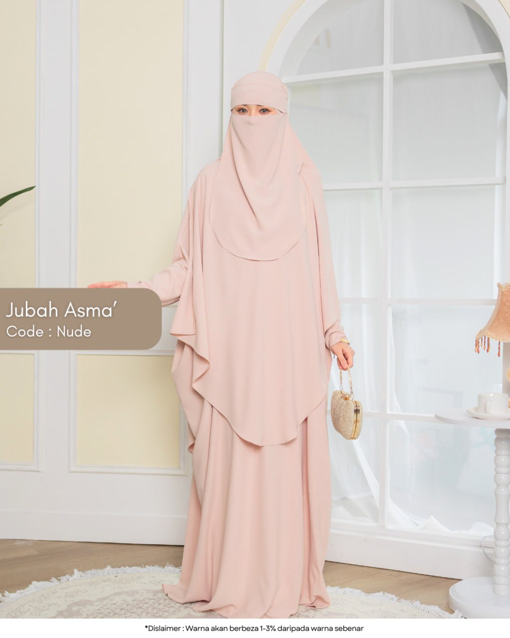 Jubah Asma' (Free Instant Khimar Shawl & Free Niqab)