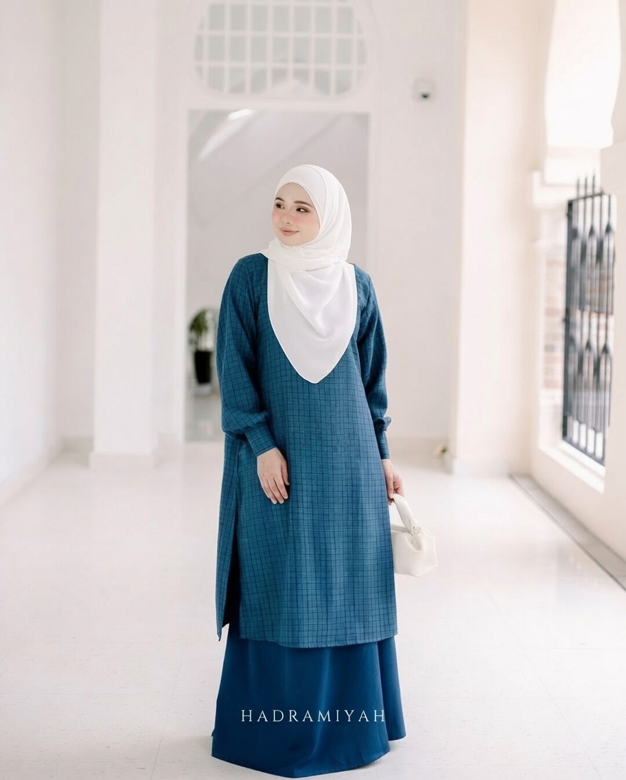 Hadramiyah Melur Blouse Skirt Suit Umrah Travel Muslimah