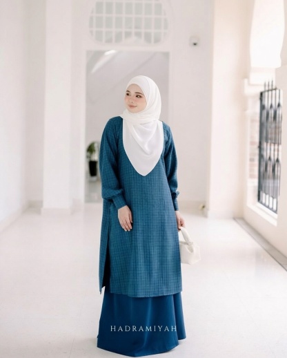 Hadramiyah Melur Blouse Skirt Suit Umrah Travel Muslimah