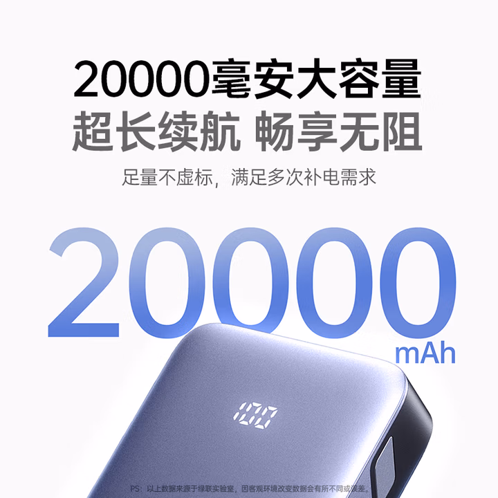 绿联30W双向快充充电宝（PB532）
