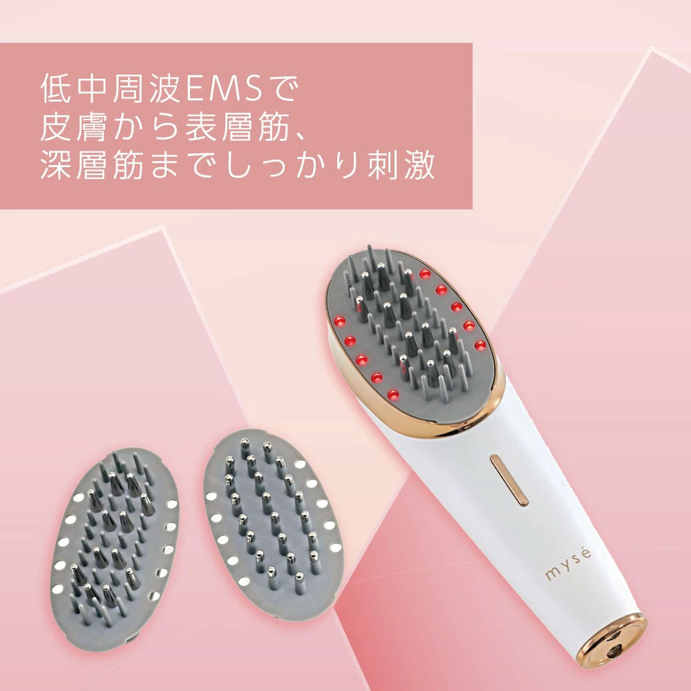 YA-MAN EMS微電流頭皮/臉部按摩梳, 國際電壓 MS-82-W - 標準版 - 日版平行進口-DIGIBAL ONLINE