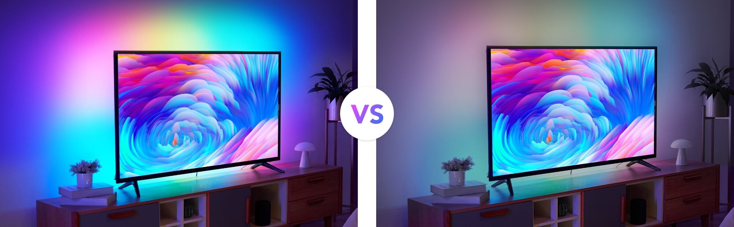 a couple of television screens