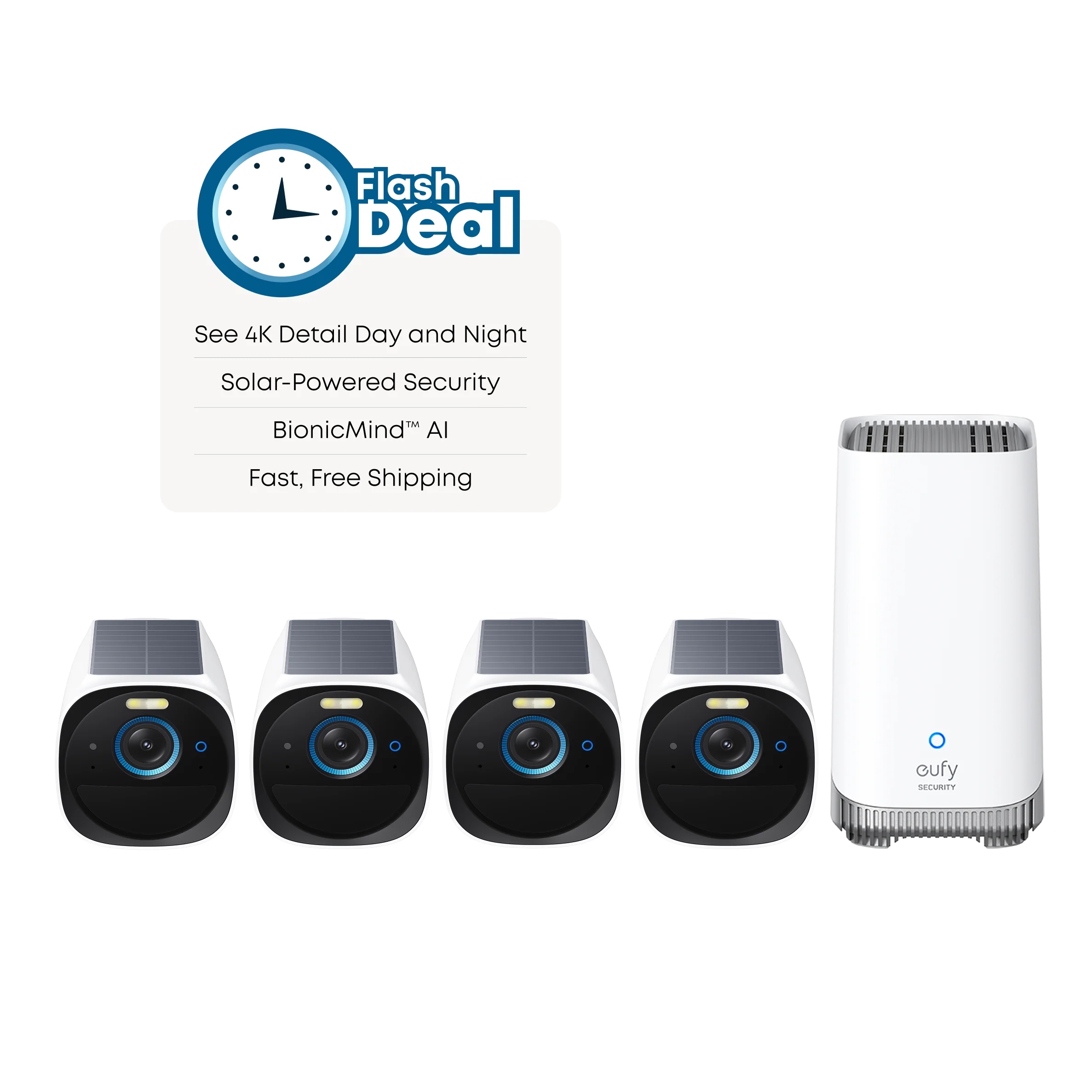 EUFY S330 eufyCam (eufyCam 3) 4K 無線家居安全攝影系統 - 4 Cam Kit [香港行貨]