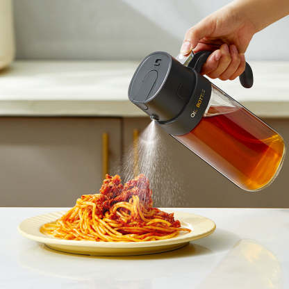 500ML 廚房按壓霧化 防漏油玻璃 噴油壺-DIGIBAL ONLINE