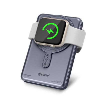 XPower MagSwift 10000mAh  7合1多功能數顯 Type-C PD/Lightning雙內置線+磁吸PD3.0無線移動電源 - [香港行貨]-DIGIBAL ONLINE