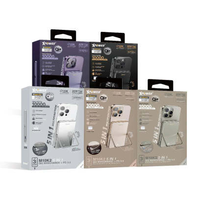 XPower M10K2 5合1鋅合金支架數顯 10000mAh PD3.0+QI2 磁吸移動電源 - [香港行貨]-DIGIBAL ONLINE