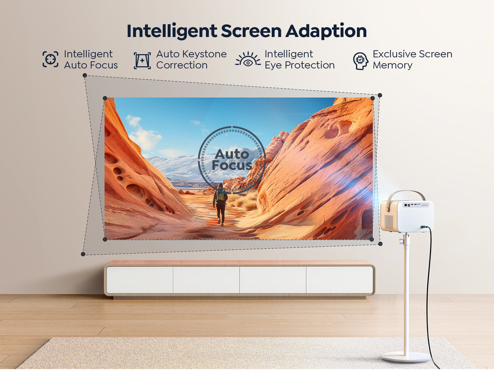 V12 Portable Gimbal Projector White Edition product detail