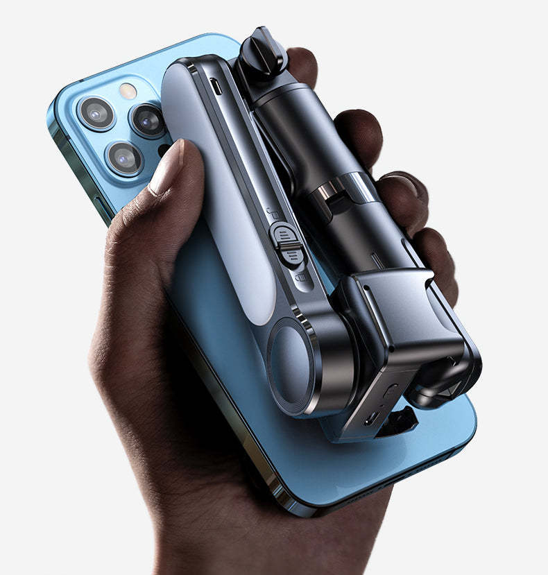 RTAKO銳塔克 L09 迷你專業防震 人臉追蹤補光折疊手機雲台 - 三腳架自拍杆- 黑色 [香港行貨]-DIGIBAL ONLINE