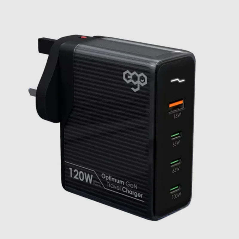 EGO 120W Optimum GaN 4USB 旅行充電器 [香港行貨]-DIGIBAL ONLINE