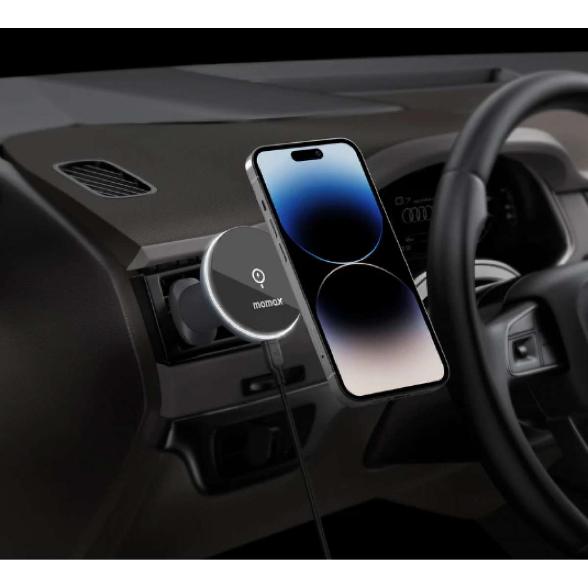 MOMAX Q.Mag Mount 5 磁吸無線充電車載支架 (通風口位支架) [香港行貨]-DIGIBAL ONLINE