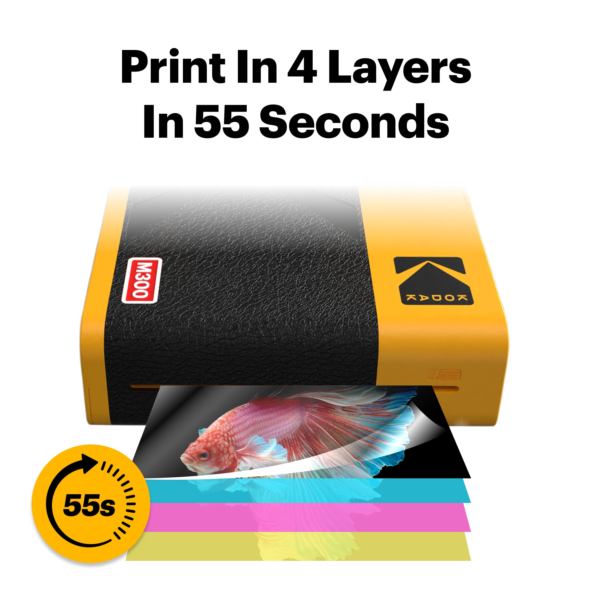 Kodak Mini 3 ERA (M300) Portable Photo Printer (Yellow/Black) Genuine HK Stock