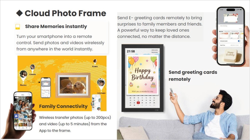 Kodak RCF-1029 Smart Calendar Photo Frame with WiFi - Original Product