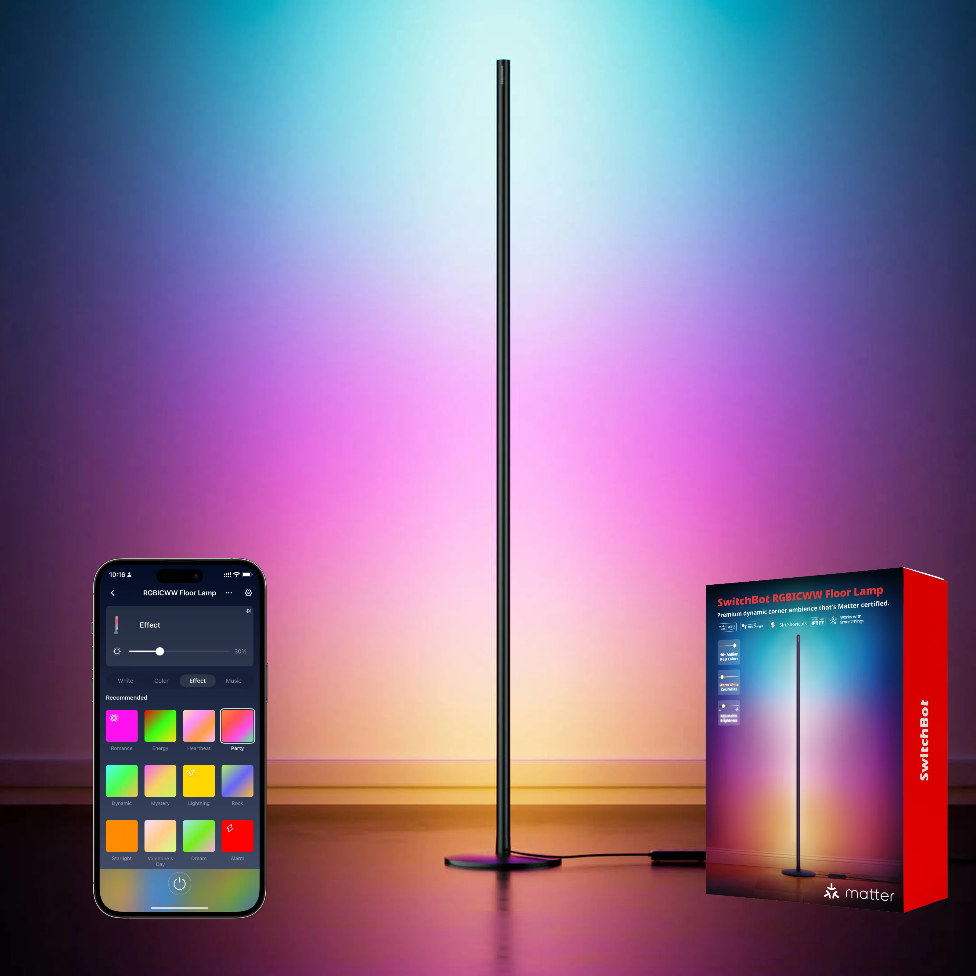 SwitchBot RGBICWW Floor Lamp 座地氣氛燈 - 香港行貨
