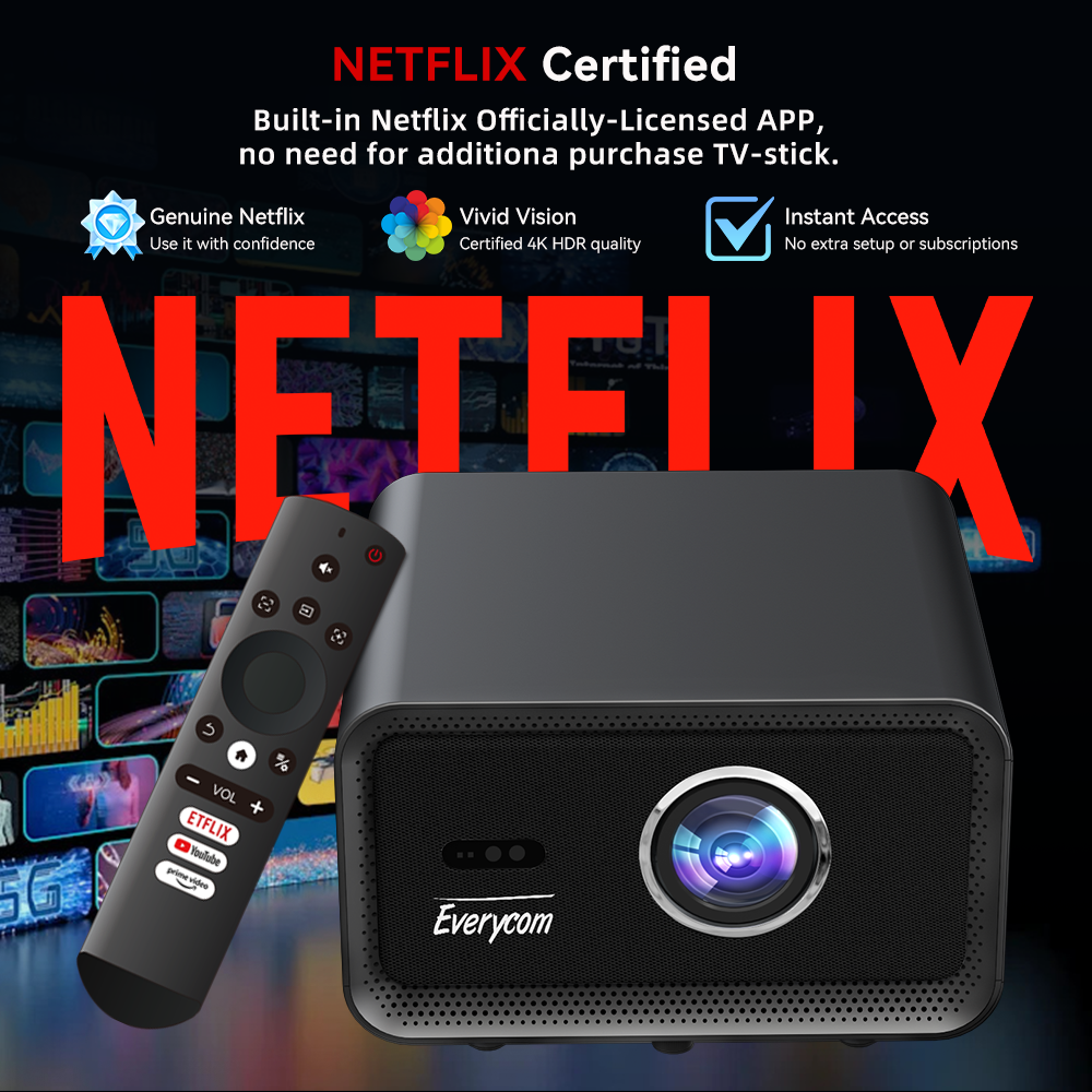 Everycom Cubelite Mini 2 高清智能投影機 - 國際版[香港行貨一年保養] | NETFLIX 認證 LINUX OS