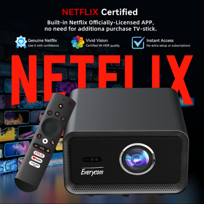 Everycom Cubelite Mini 2 高清智能投影機 - 國際版[香港行貨一年保養] | NETFLIX 認證 LINUX OS