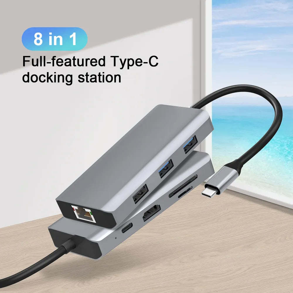 DIGIBAL 8 in 1 100WPD USB 3.0 HDMI 4K@60HZ多功能集線器 [香港行貨]-DIGIBAL ONLINE