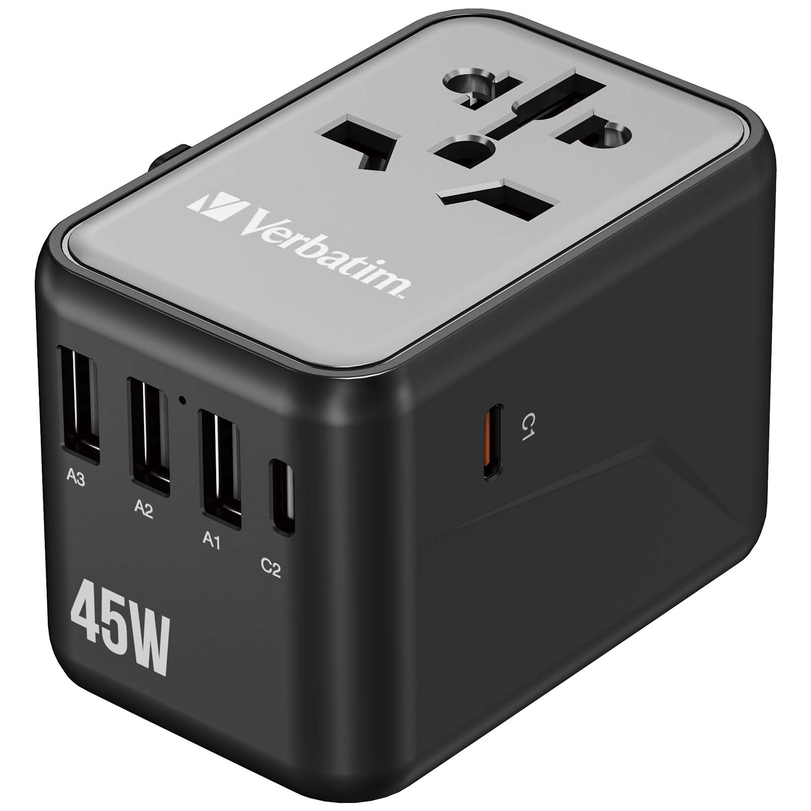 Verbatim 5 端口45W 通用旅行轉插 - 32123 [香港行貨]-DIGIBAL ONLINE