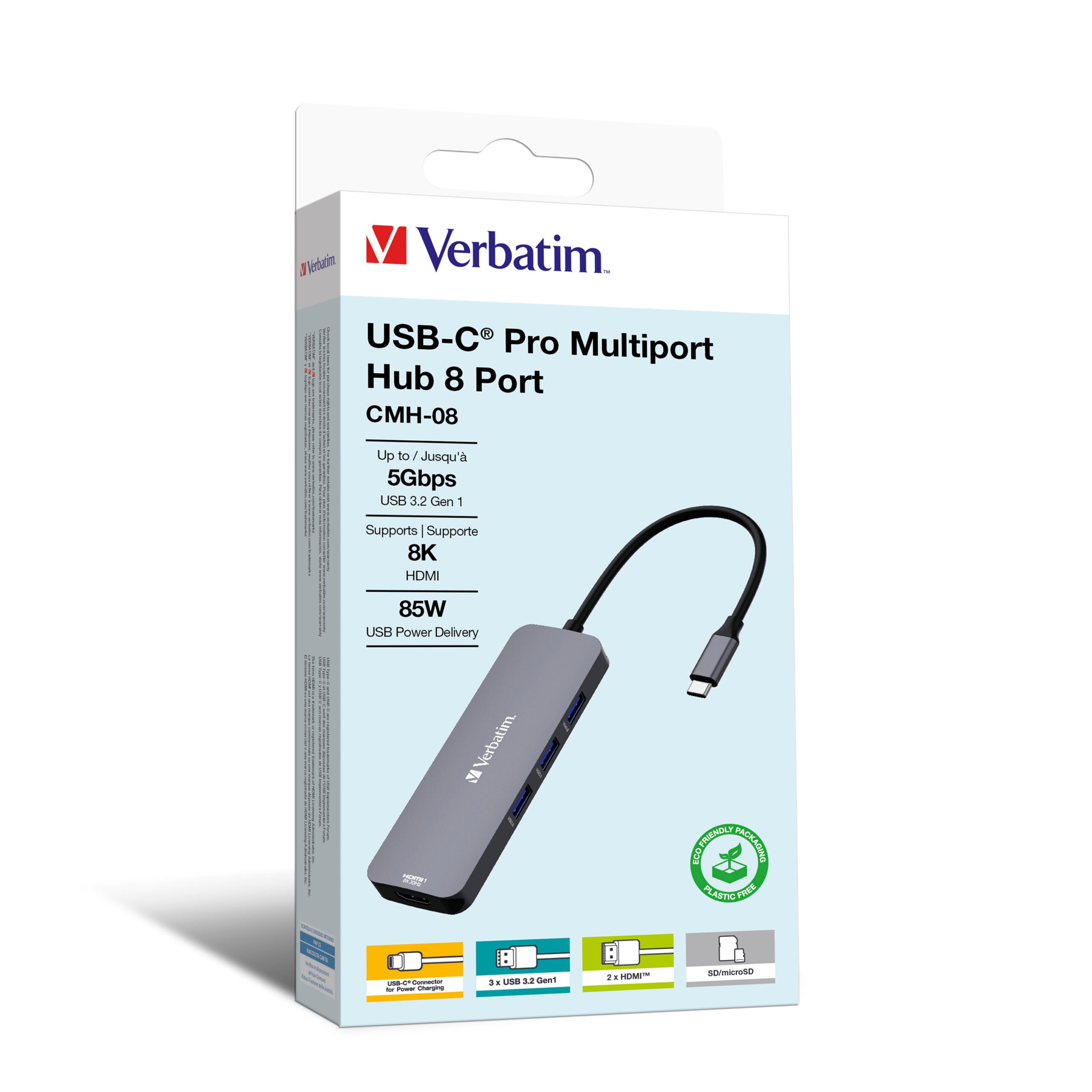 Verbatim USB-C Pro 8合1 8K HDMI擴展器 - 32151  [香港行貨]-DIGIBAL ONLINE