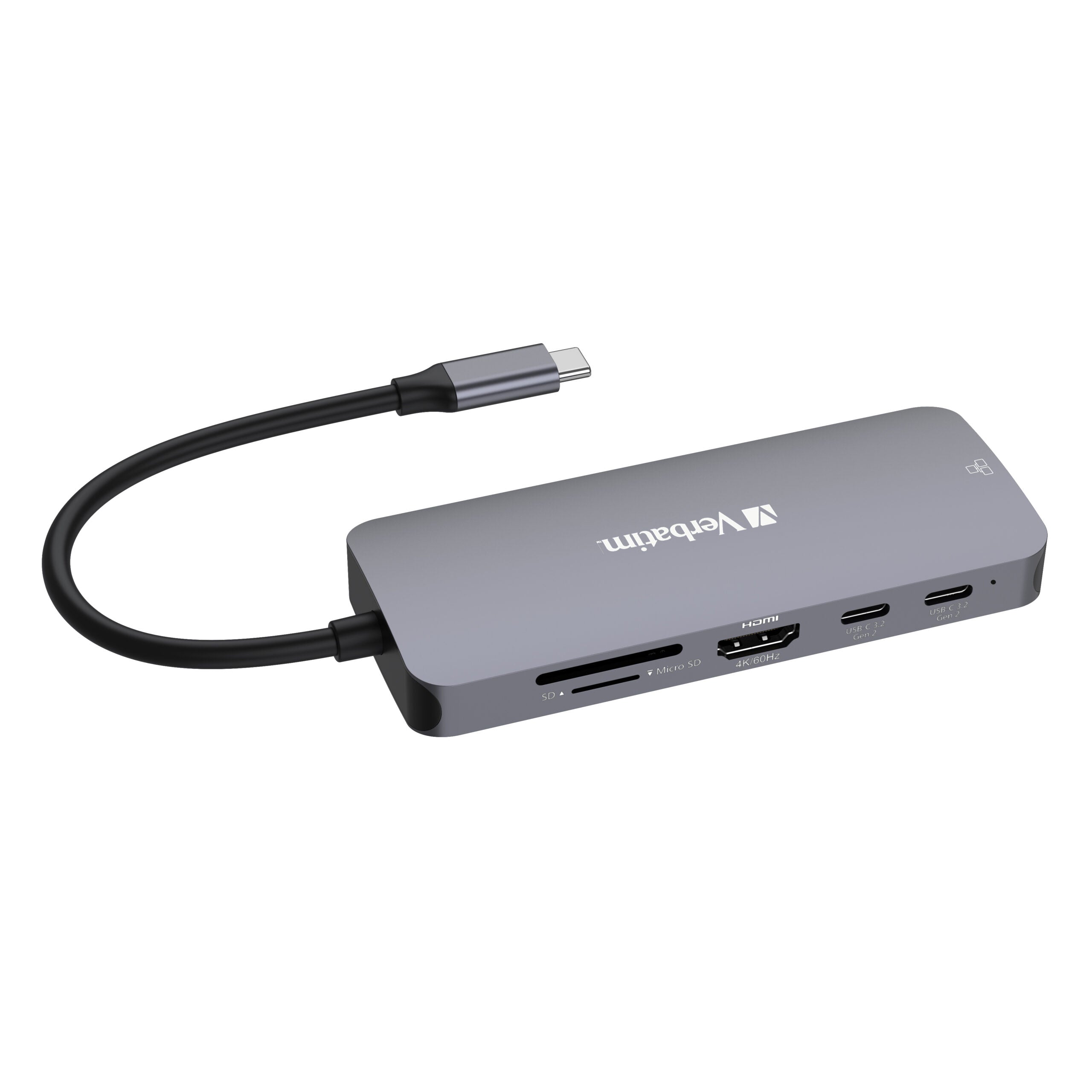 Verbatim USB-C Pro 9合1 USB 3.2 Gen 2 Type-C Lan擴展器 - 32152 [香港行貨]-DIGIBAL ONLINE