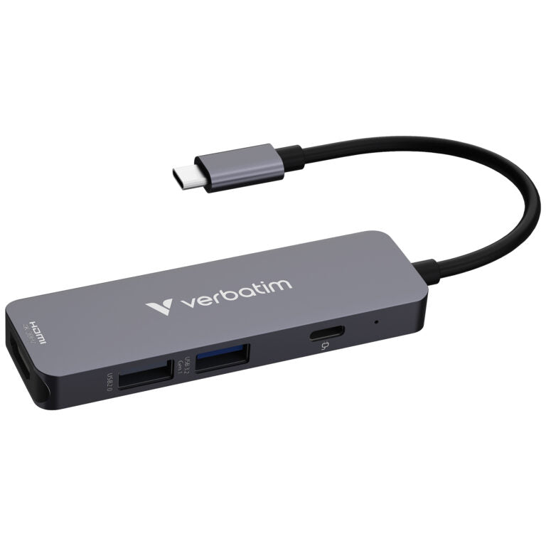 VERBATIM Essentials USB-C 4 端口擴展器 - 香港行貨-DIGIBAL ONLINE