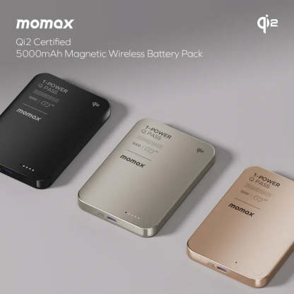 MOMAX 1-Power Q.Pass 5000mAh Qi2 磁吸流動電源 - IP129 [香港行貨]-DIGIBAL ONLINE