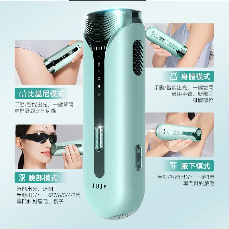 JUJY 雙燈管藍寶石冰點極速連閃無痛嫩膚全身家用脫毛儀 PRO 2.0 [香港行貨]