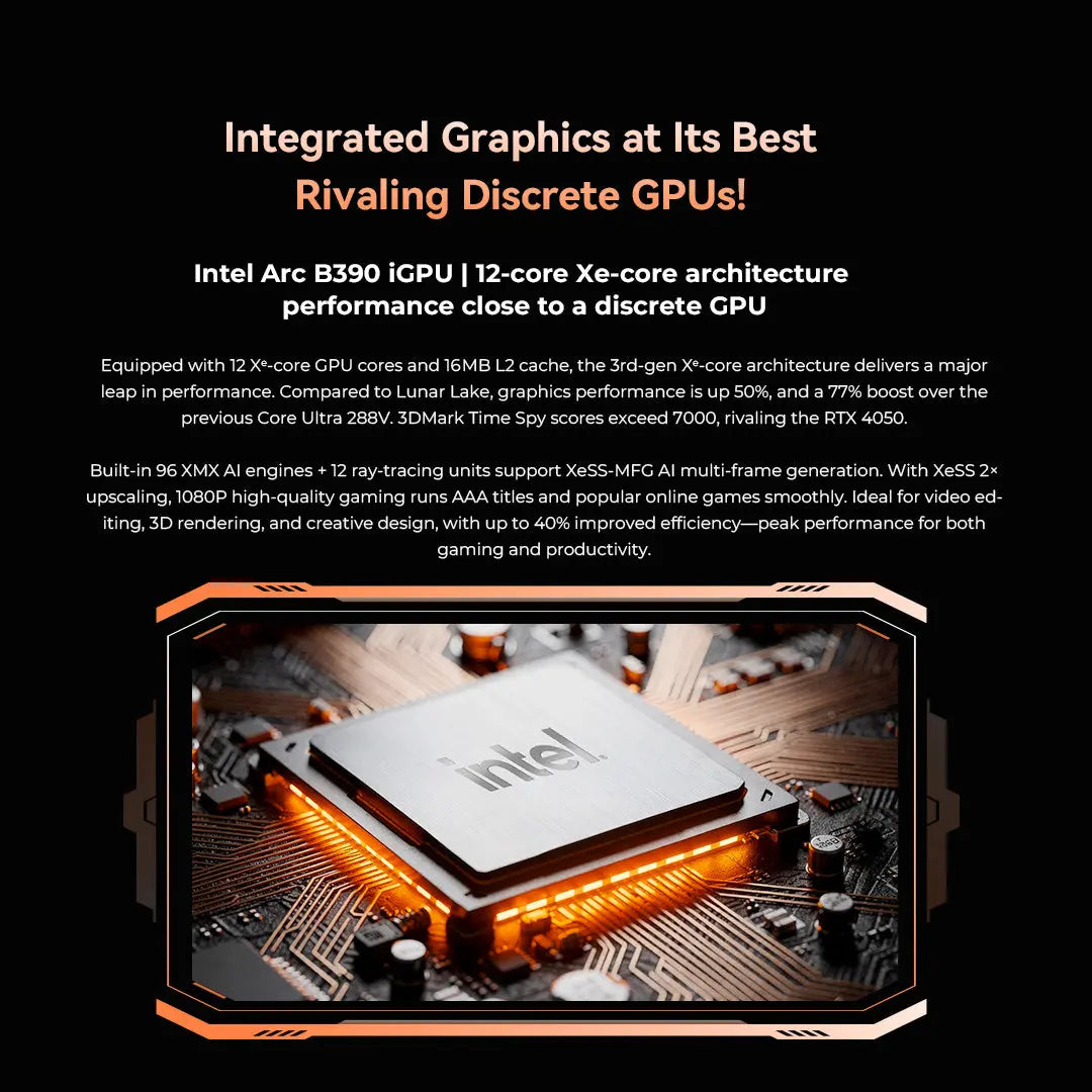 GMKTEC EVO-T2 Intel Core Ultra X7 Processor 358H, 16 cores AI mini computer (CS-GEVOT2S) [Hong Kong genuine product]