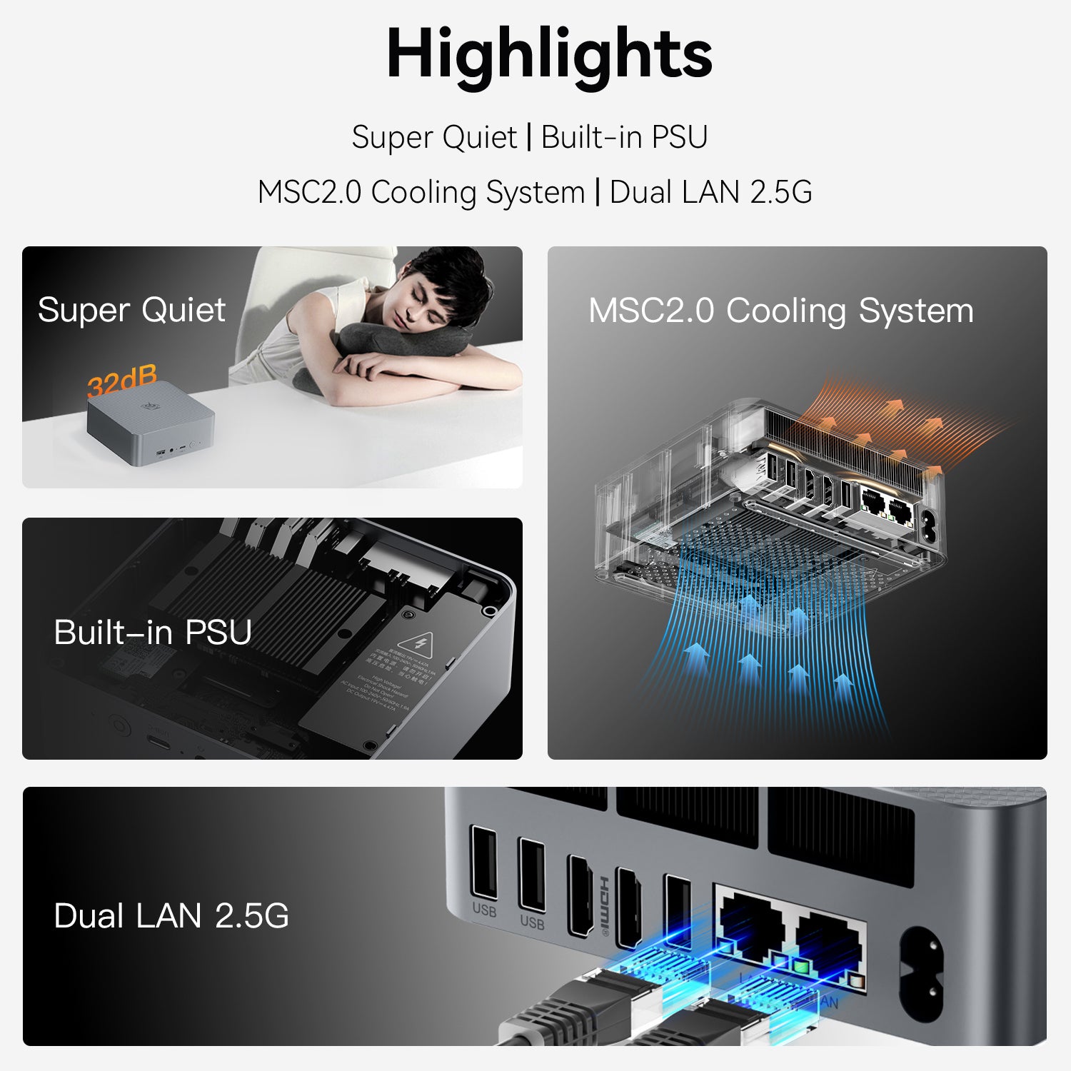 Beelink EQR6-LP4 6600H 24G Mini PC (CS-BLE660H) [Hong Kong Official Version]