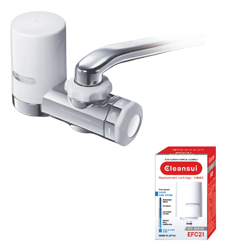 MITSUBISHI Cleansui 三菱 EF201 + EFC21 水龍頭濾水器套裝 (一機兩芯套裝) [香港行貨]-DIGIBAL ONLINE