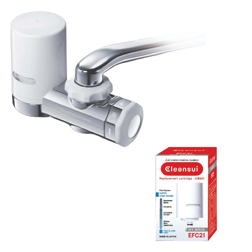 MITSUBISHI Cleansui 三菱 EF201 + EFC21 水龍頭濾水器套裝 (一機兩芯套裝) [香港行貨]-DIGIBAL ONLINE