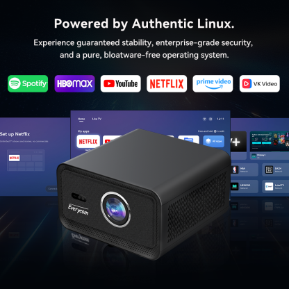 Everycom Cubelite Mini 2 高清智能投影機 - 國際版[香港行貨一年保養] | NETFLIX 認證 LINUX OS