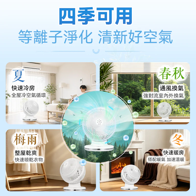 日本Yohome 4D全方位淨化智能語音雙控直流循環扇 PRO [香港行貨]
