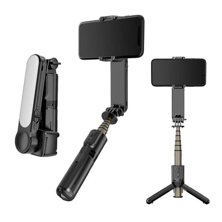 RTAKO銳塔克 L09 迷你專業防震 人臉追蹤補光折疊手機雲台 - 三腳架自拍杆- 黑色 [香港行貨]-DIGIBAL ONLINE