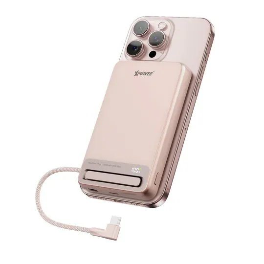 XPower MagNetoPlus Q10 Pro鋁合金10000mAh 45W PD3.0支架內置線及數顯QI2磁吸移動電源 [香港行貨一年保養]