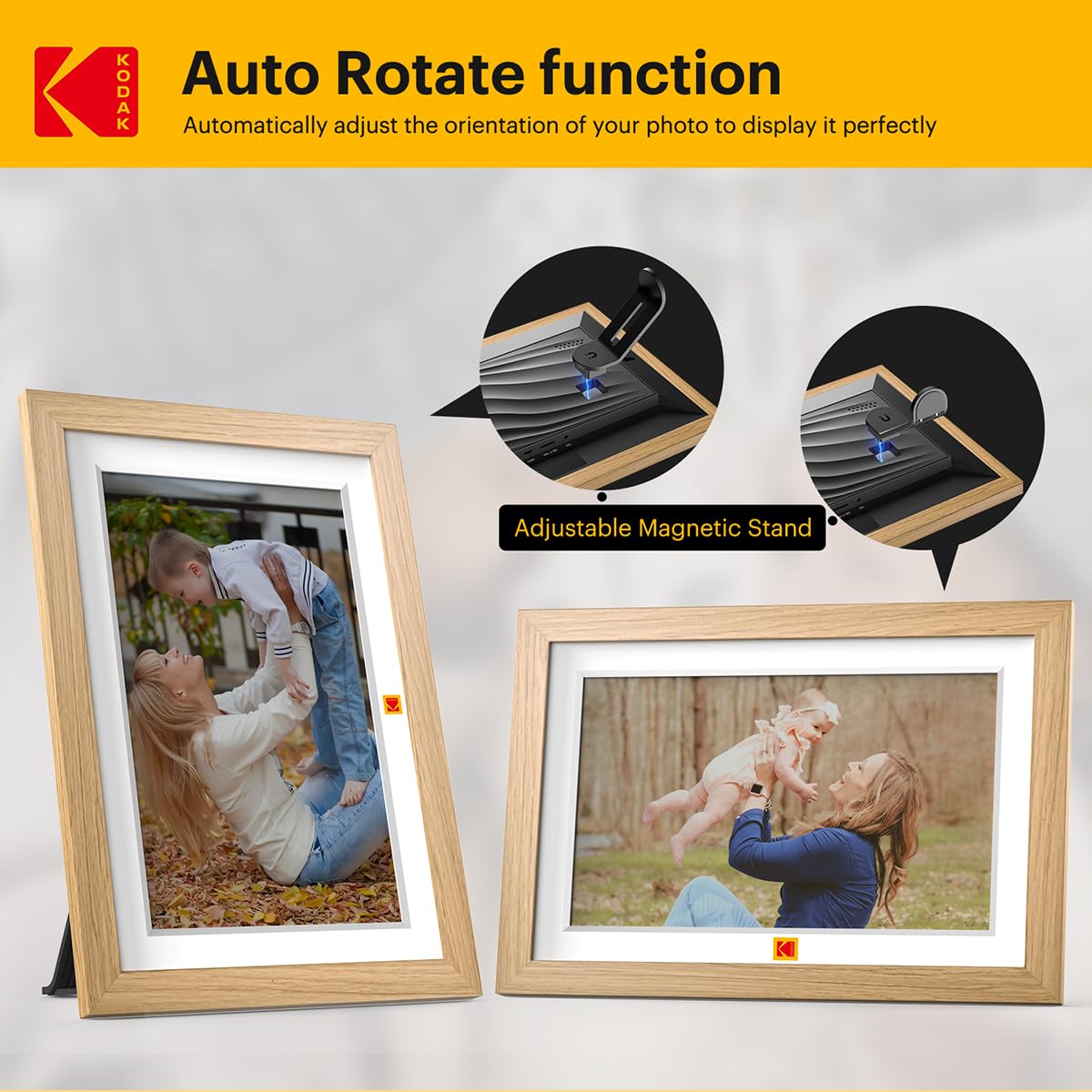 Kodak RCF-1018W (Wooden MDF) WiFi Digital Photo Frame - Original Product