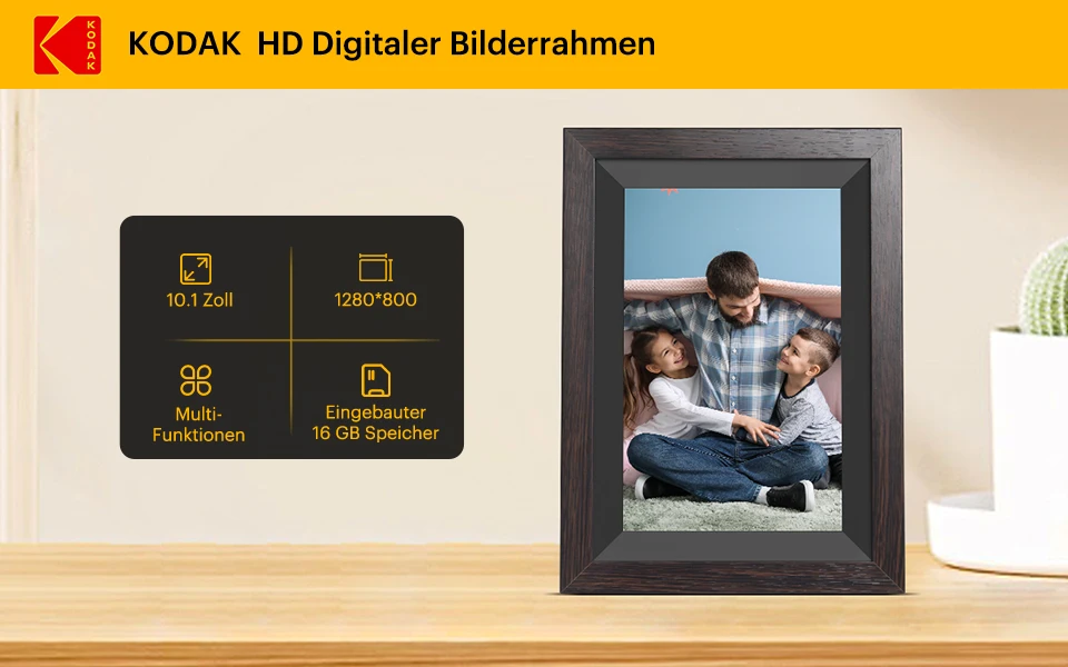 Kodak RCF-1012W (Wood Color) WiFi Digital Photo Frame - Genuine HK Stock