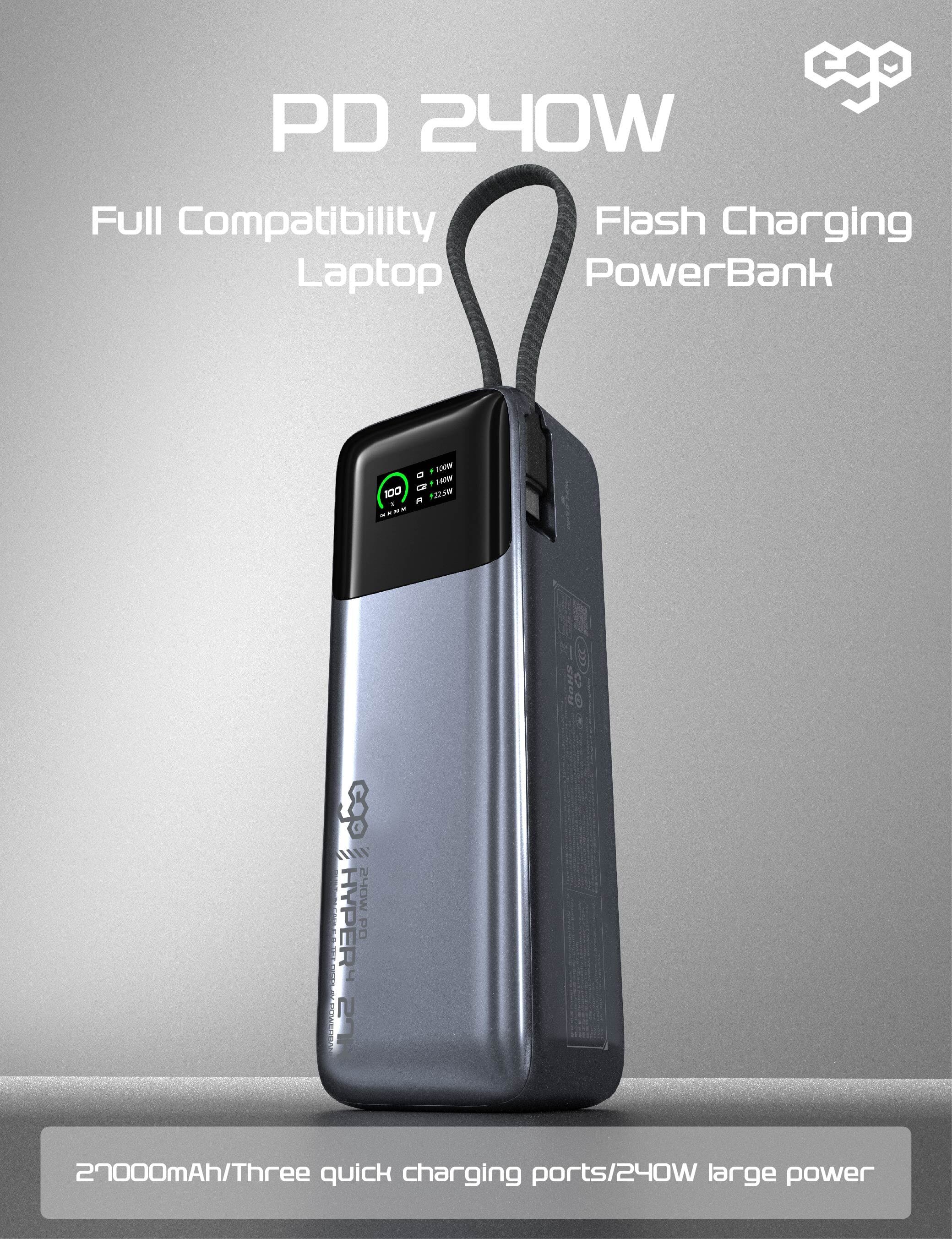 Hyper4 27K @240W built-in cable external power product details