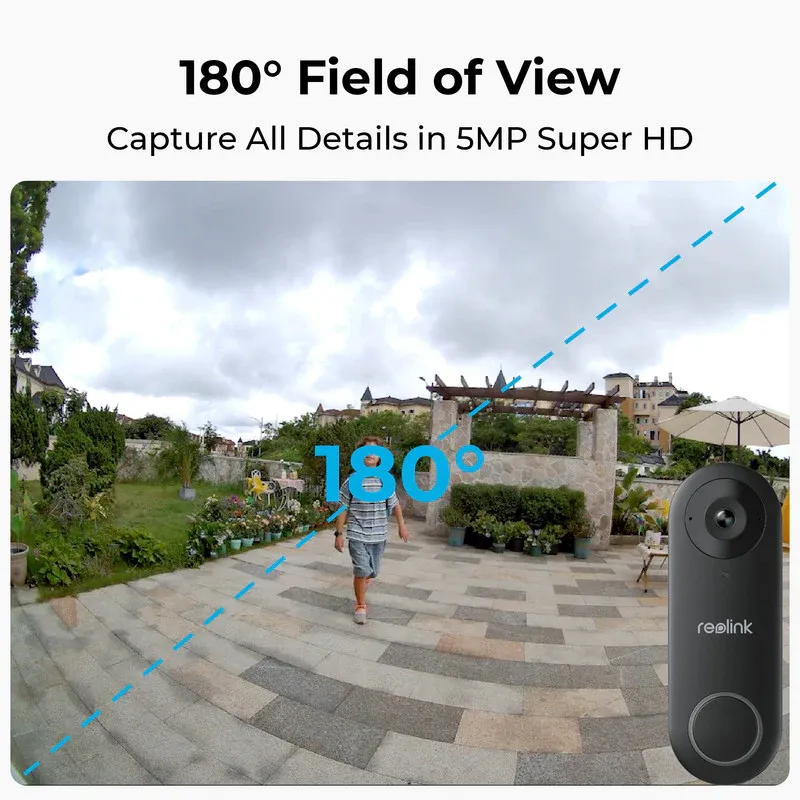 Reolink 5MP PoE Camera Video Doorbell with Chime Person Detection [香港行貨]