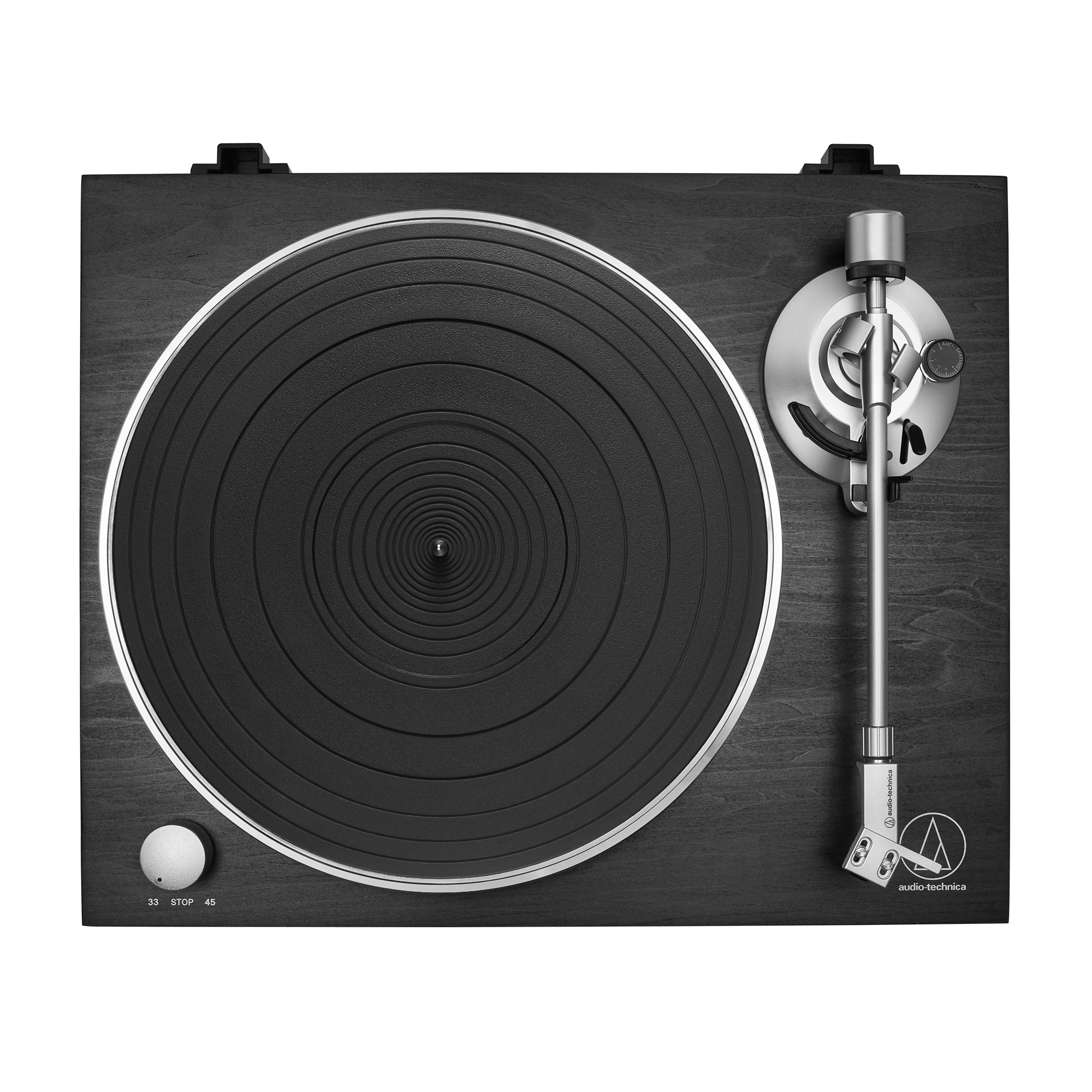 Audio-Technica AT-LPW30BK Manual Belt-Drive Turntable (Black Wood Grain)