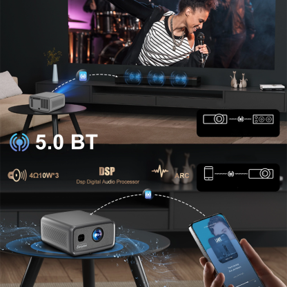 Everycom CubeLite Ultra 2100 ISO / 3000 CVIA Flagship 4K Smart Projector -  EU PLUG [ 1 Year Warranty]