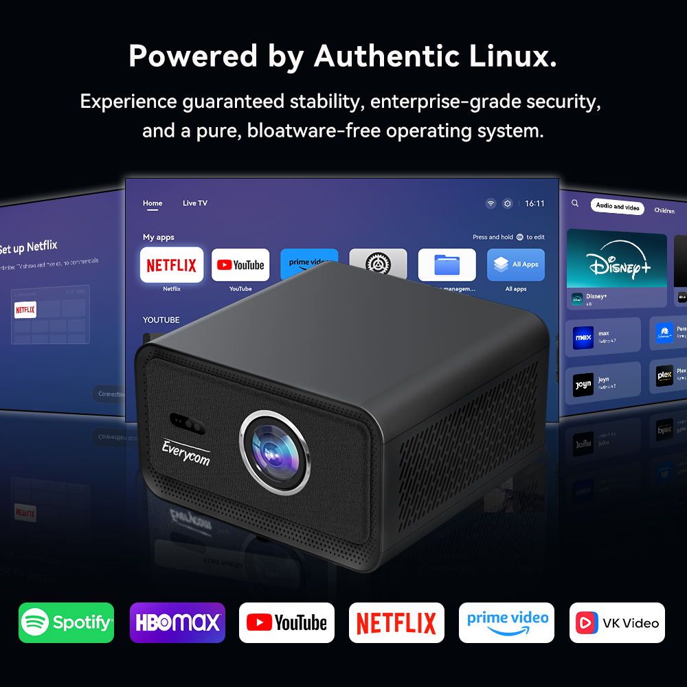 Everycom Cubelite Mini 2 高清智能投影機 - 國際版[香港行貨一年保養] | NETFLIX 認證 LINUX OS