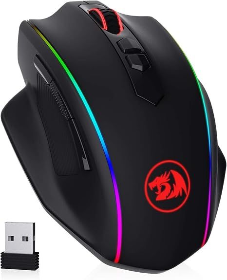 Redragon M686RGB 特大手掌型 Vampire Elite 16000 DPI Wired/Wireless Gamer Mouse with Professional Sensor, 45-Hour Reliable Power Capacity, Customizable Macro and RGB Backlight [行貨一年保養]
