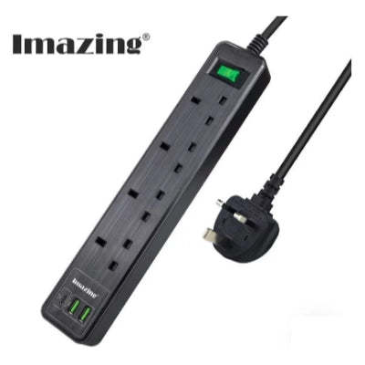 Imazing IM2U4K-C PD20W 防雷拖板 - 黑色 [香港行貨]-DIGIBAL ONLINE