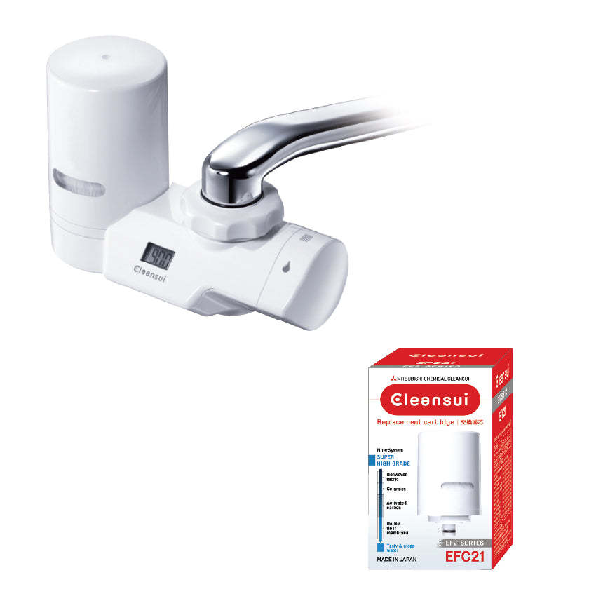 MITSUBISHI Cleansui 三菱 EF203 水龍頭濾水器連額外濾芯 1 個套裝 [香港行貨]