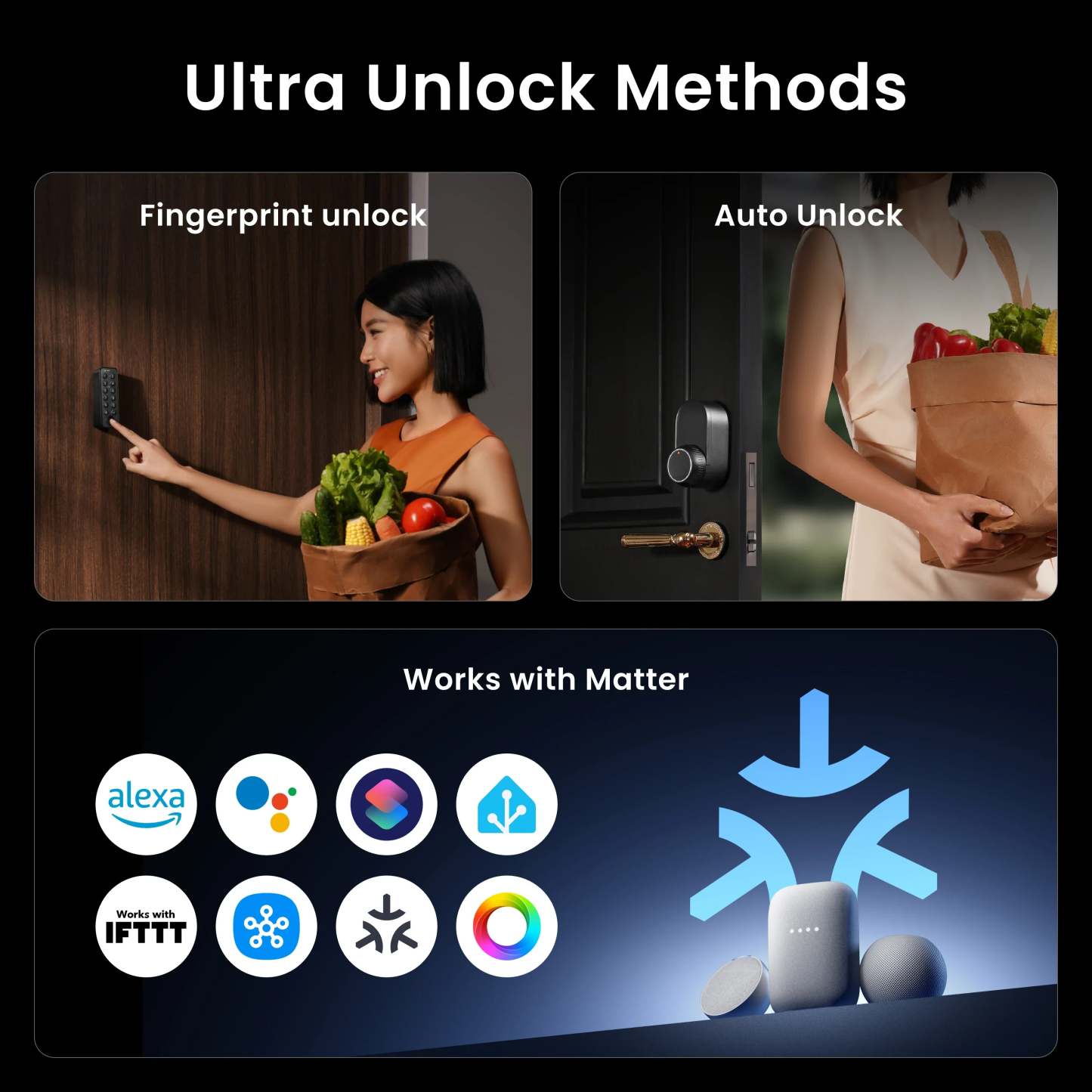 SwitchBot Smart Lock Ultra combo 套裝2【超級智能門鎖】+  Keypad Touch【指紋密碼鎖】 香港行貨-DIGIBAL ONLINE