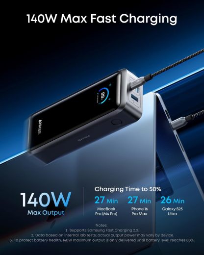 Anker Prime Power Bank (26K, 300W) 140W USB-C PD 26,250mAh 行動電源 (A110A)[香港行貨18月保養]