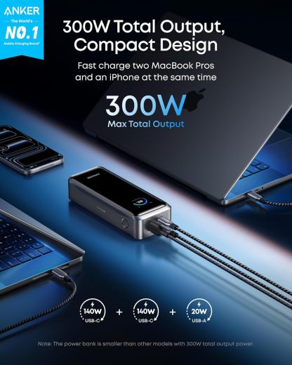 Anker Prime Power Bank (26K, 300W) 140W USB-C PD 26,250mAh 行動電源 (A110A)[香港行貨18月保養]